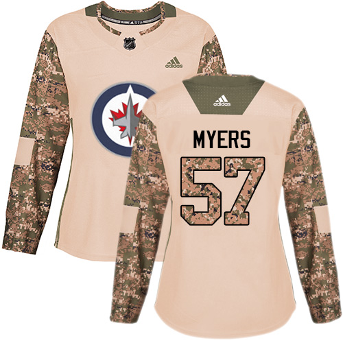 Adidas Jets #57 Tyler Myers Camo Authentic 2017 Veterans Day Women's Stitched NHL Jersey